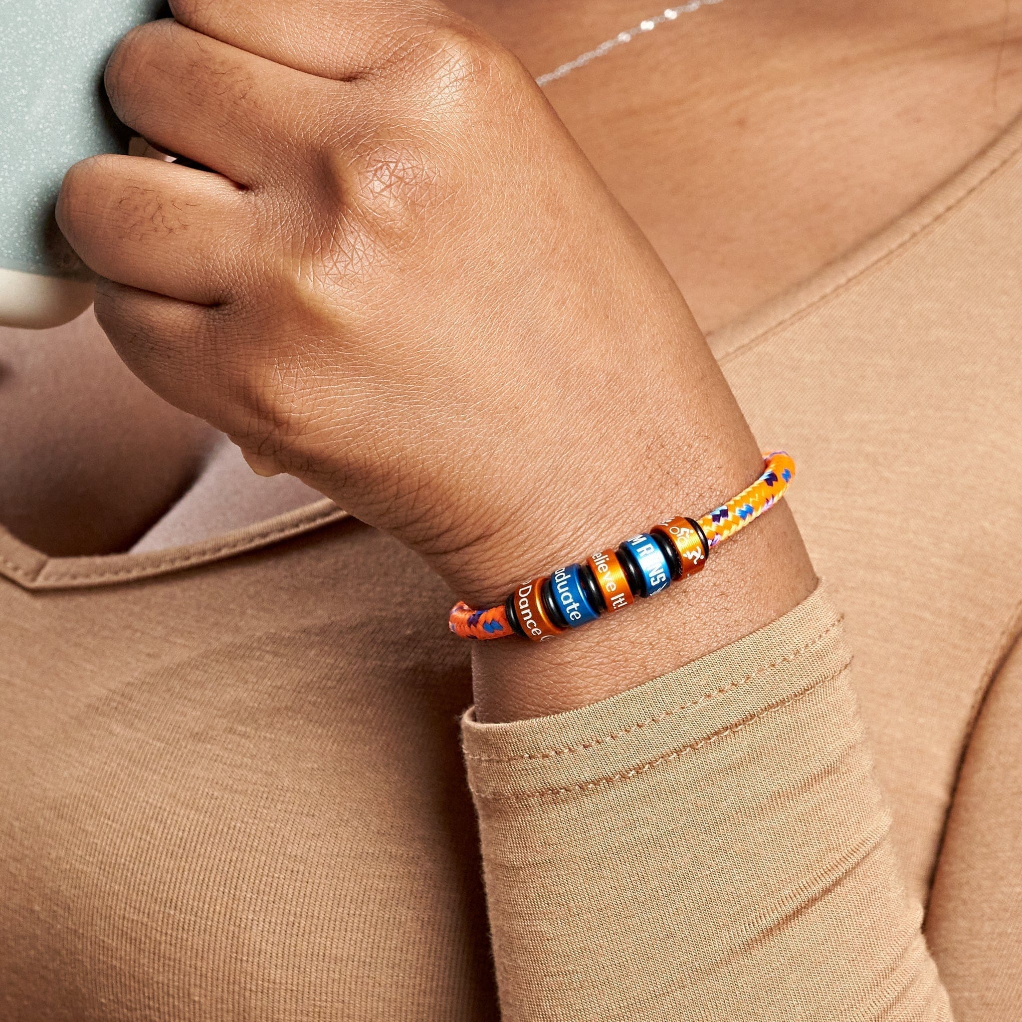 LIMITED EDITION Sustainable OceanYarn NOTCH Bracelet - Orca with Apple Clasp - Image 4