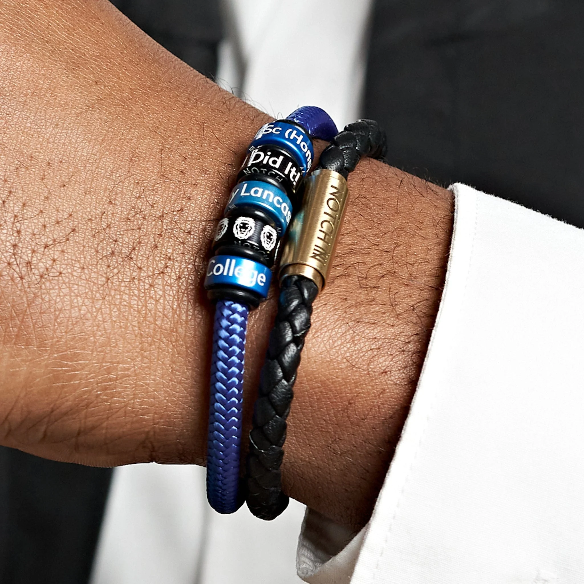 Solid Blue Cord NOTCH Bracelet - Image 5